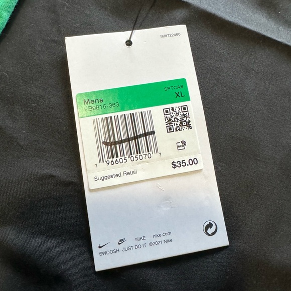 Nike NSW Brandriffs T-shirt Color Green Spring Unisex Size Xl - Picture 3 of 4